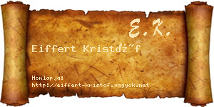 Eiffert Kristóf névjegykártya